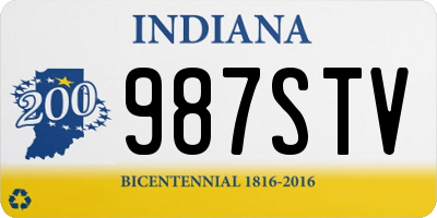 IN license plate 987STV