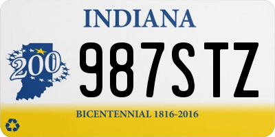 IN license plate 987STZ