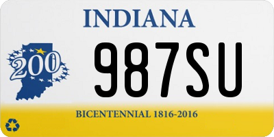 IN license plate 987SU