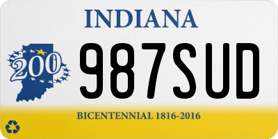 IN license plate 987SUD