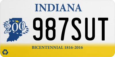 IN license plate 987SUT