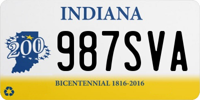 IN license plate 987SVA