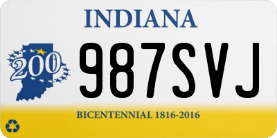 IN license plate 987SVJ