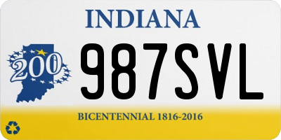 IN license plate 987SVL