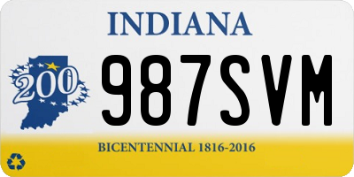 IN license plate 987SVM