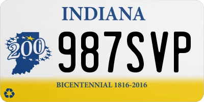 IN license plate 987SVP