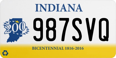 IN license plate 987SVQ