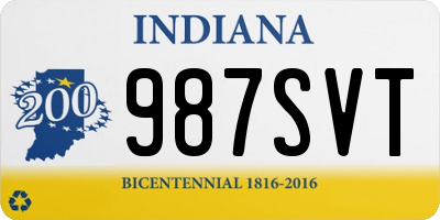 IN license plate 987SVT