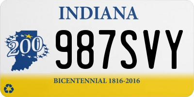 IN license plate 987SVY