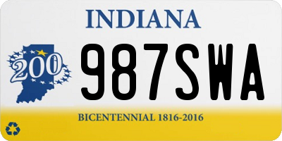 IN license plate 987SWA