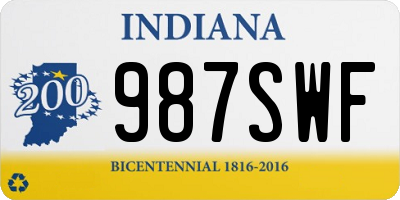 IN license plate 987SWF