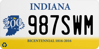 IN license plate 987SWM