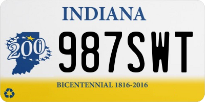 IN license plate 987SWT