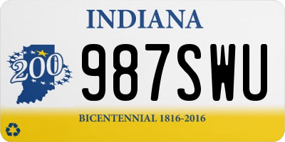 IN license plate 987SWU