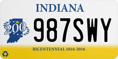 IN license plate 987SWY