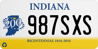 IN license plate 987SXS