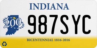 IN license plate 987SYC