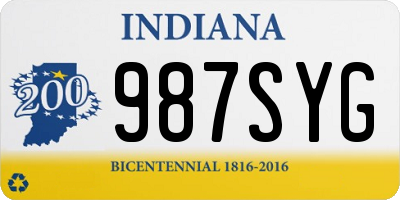 IN license plate 987SYG