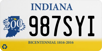 IN license plate 987SYI