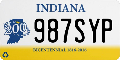 IN license plate 987SYP