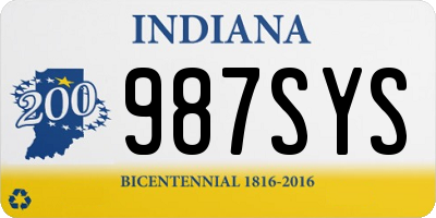 IN license plate 987SYS