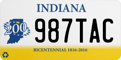 IN license plate 987TAC