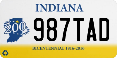 IN license plate 987TAD