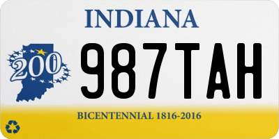 IN license plate 987TAH