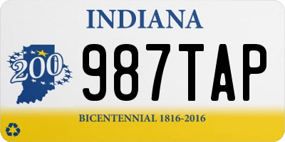 IN license plate 987TAP