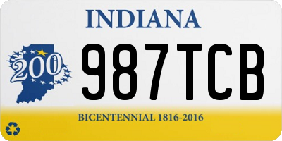 IN license plate 987TCB