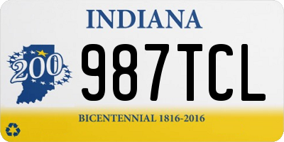 IN license plate 987TCL