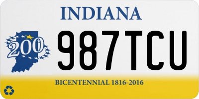 IN license plate 987TCU