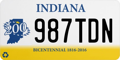 IN license plate 987TDN