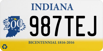 IN license plate 987TEJ