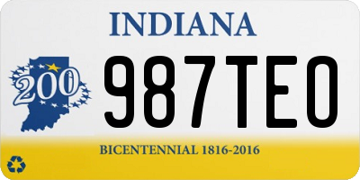 IN license plate 987TEO