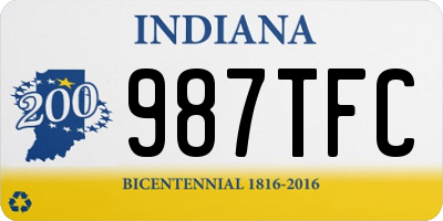 IN license plate 987TFC