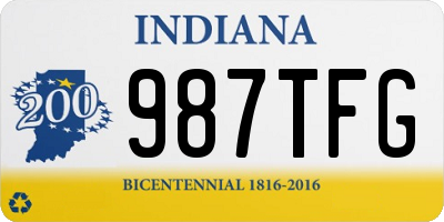 IN license plate 987TFG