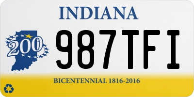 IN license plate 987TFI