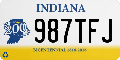 IN license plate 987TFJ