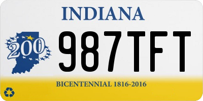 IN license plate 987TFT