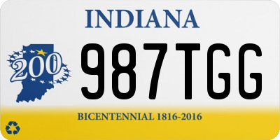 IN license plate 987TGG