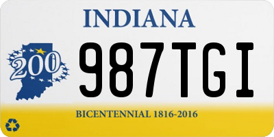 IN license plate 987TGI