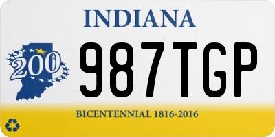 IN license plate 987TGP