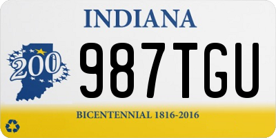 IN license plate 987TGU