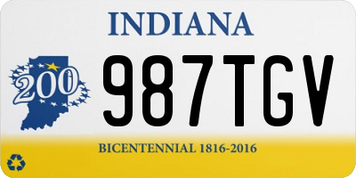 IN license plate 987TGV