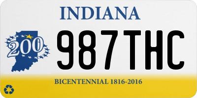 IN license plate 987THC