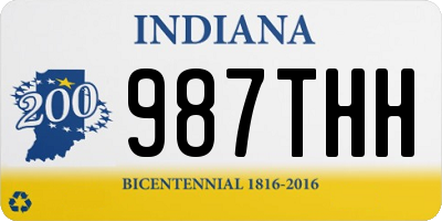 IN license plate 987THH