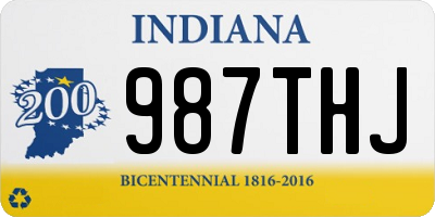 IN license plate 987THJ