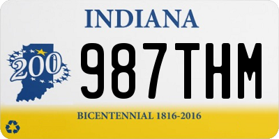 IN license plate 987THM