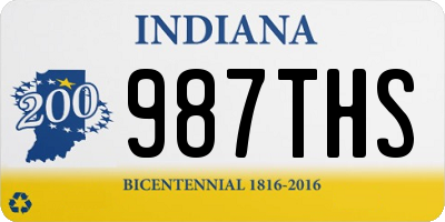 IN license plate 987THS